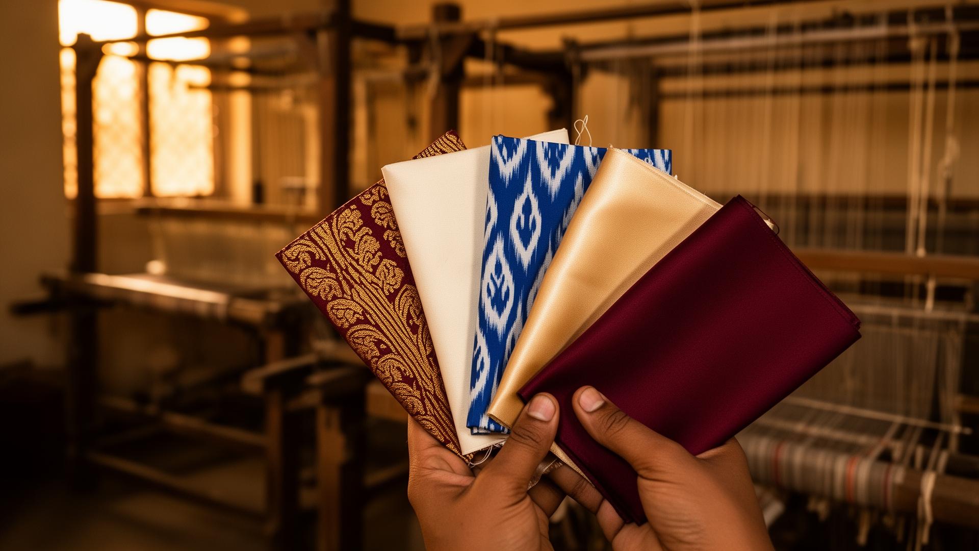 Heritage textile craftsman working at a mill in Pali, Rajasthan